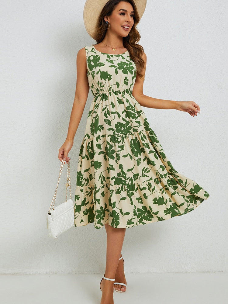 Mila | Floral Midi Dress