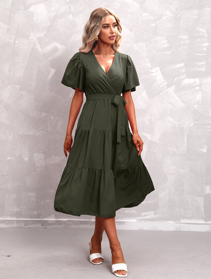 Hazel | Elegant Ruffle Midi Dress